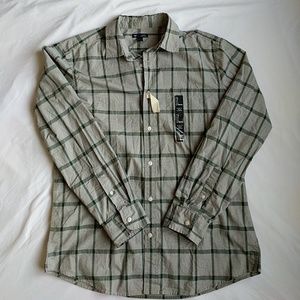 Men's Vintage-Wash Poplin Dress Shirt
